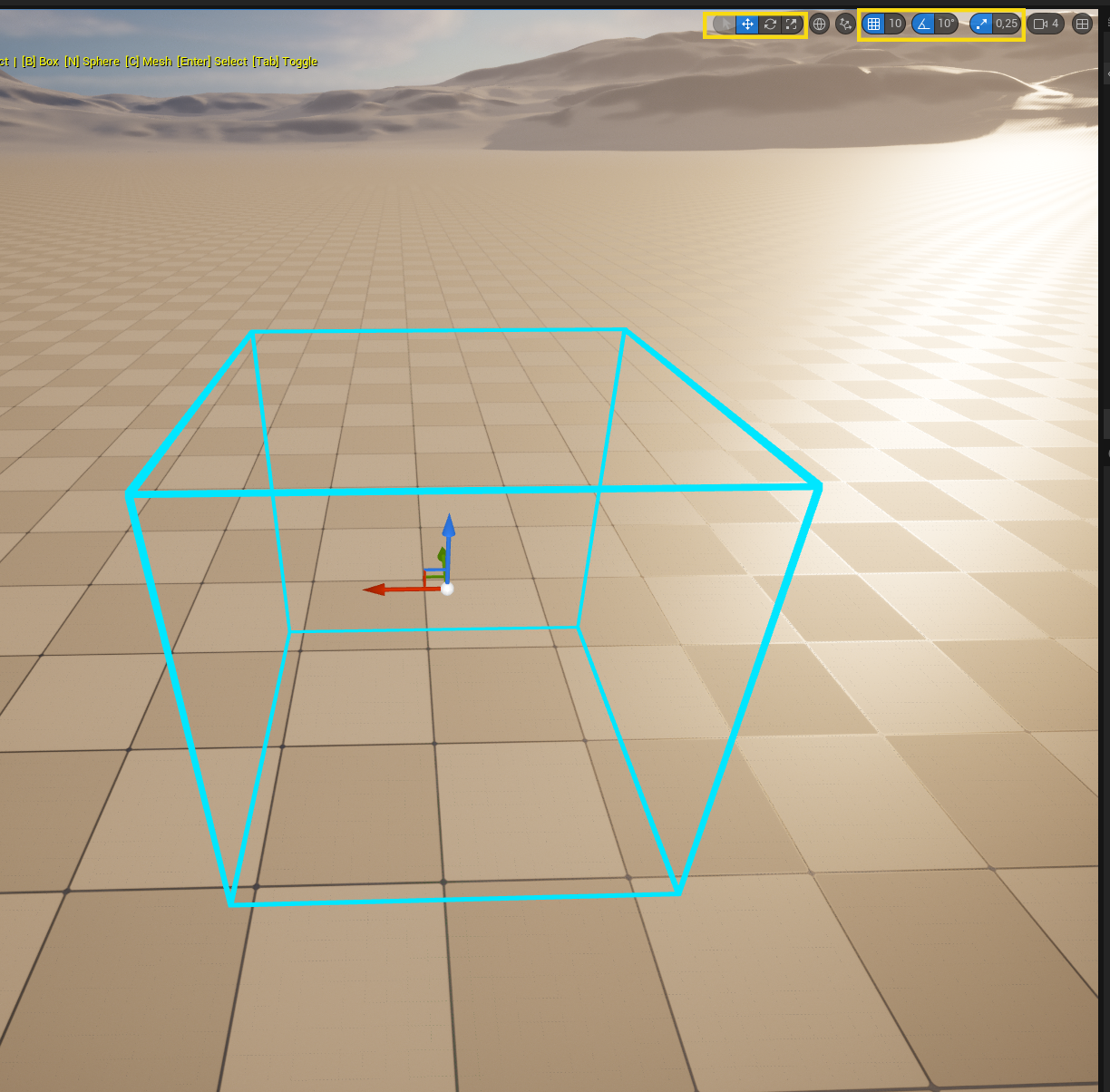 Volume gizmo in viewport