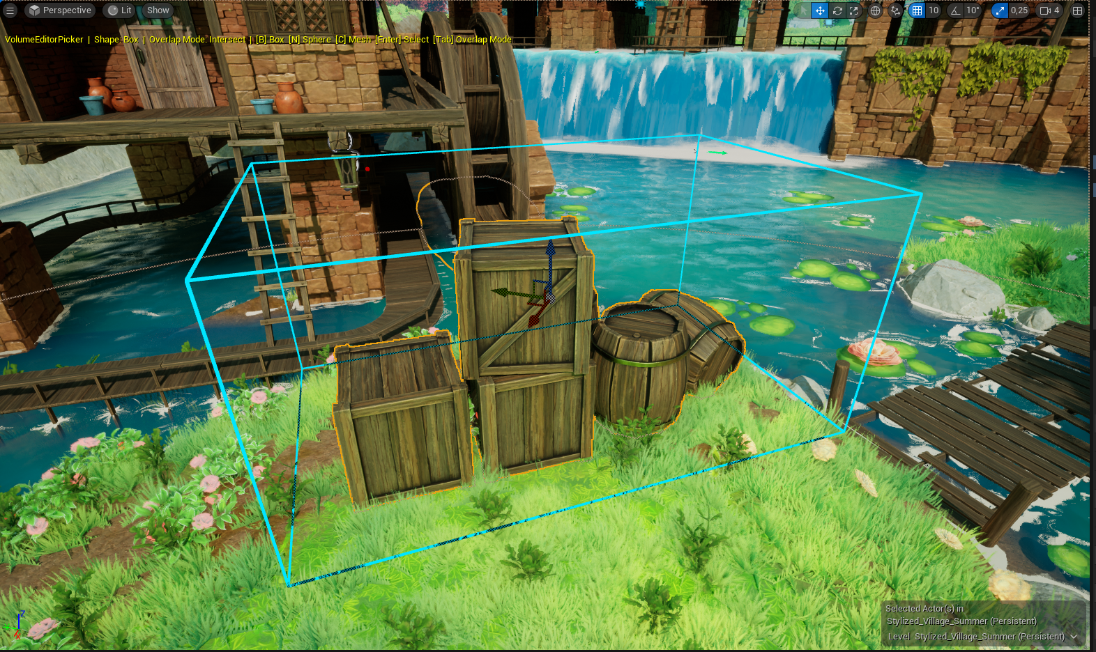 Box volume in viewport