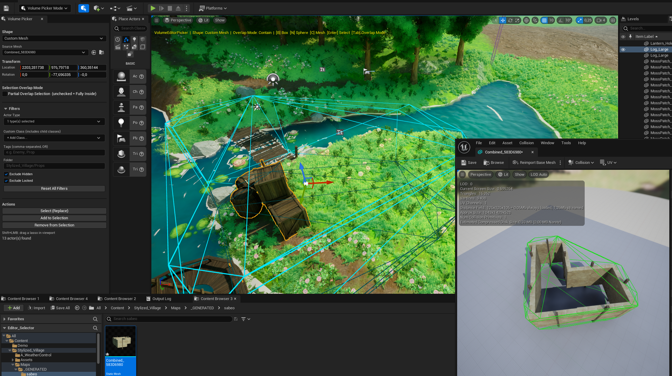 Custom mesh volume in viewport