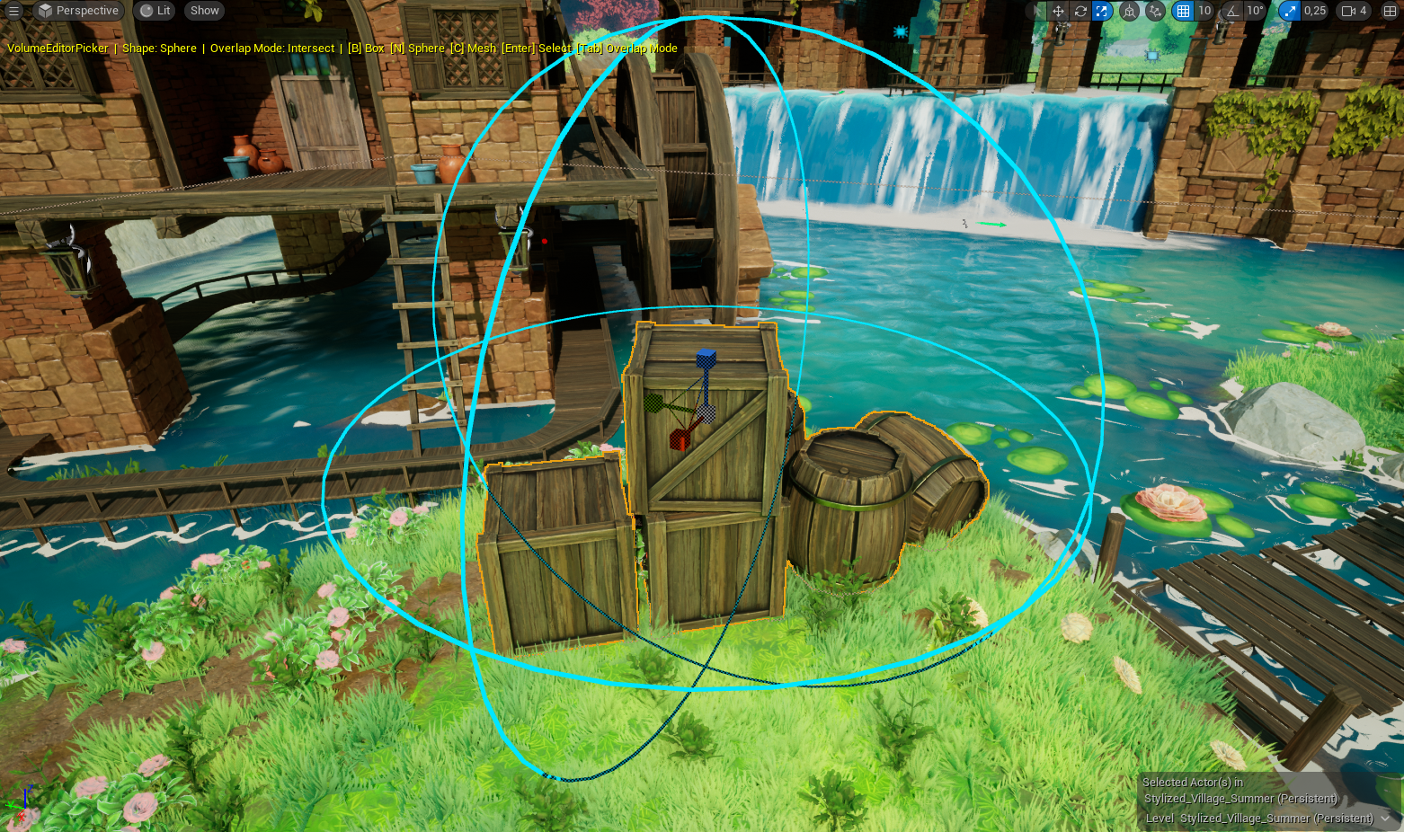 Sphere volume in viewport